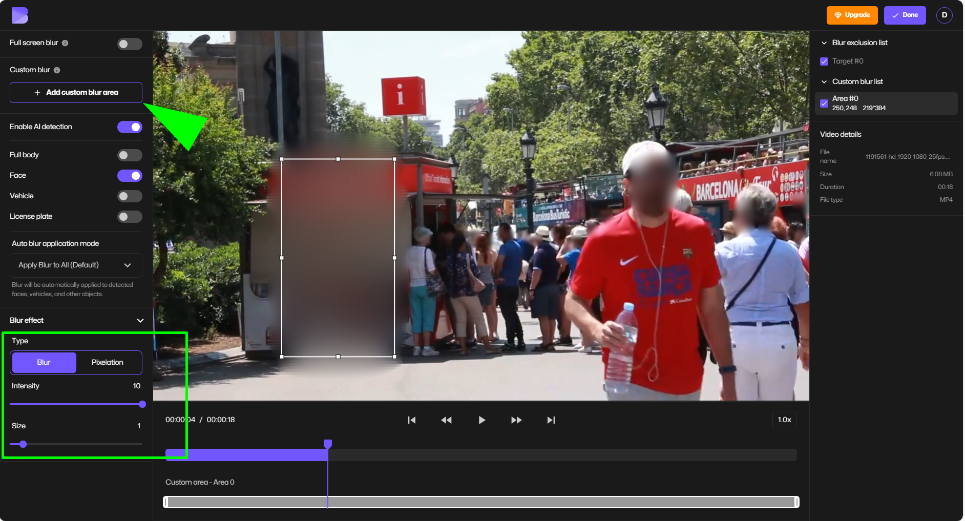 manually redact uniforms, tattoos, or house numbers in police video.