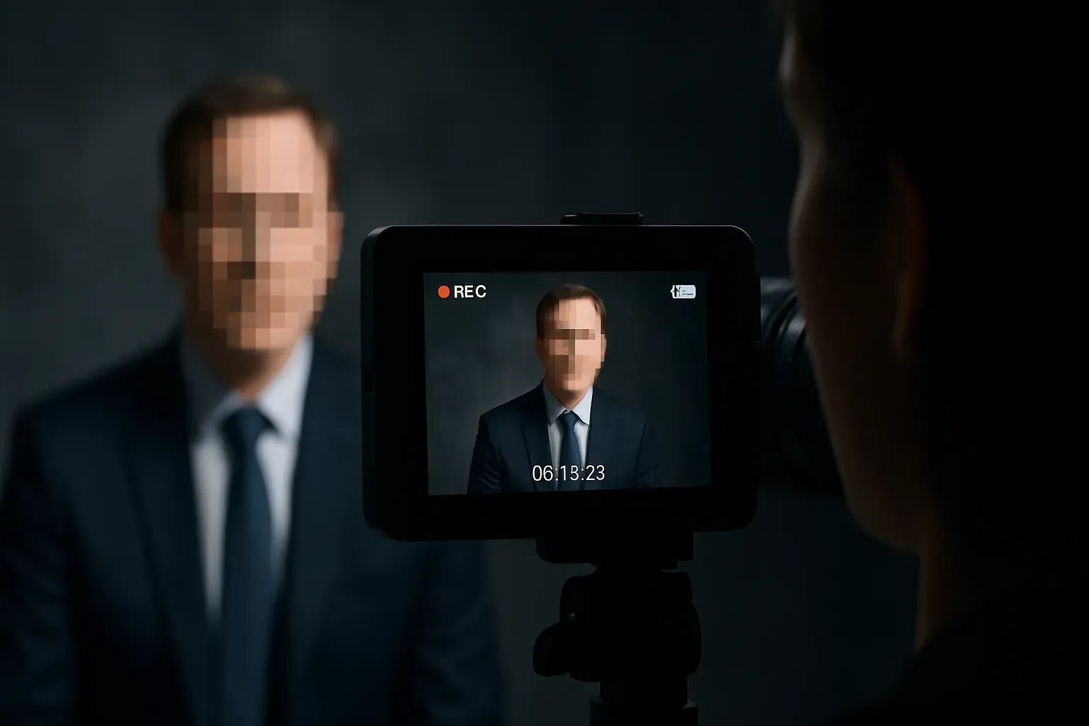 Face pixelizer automatically pixelating faces in a video.