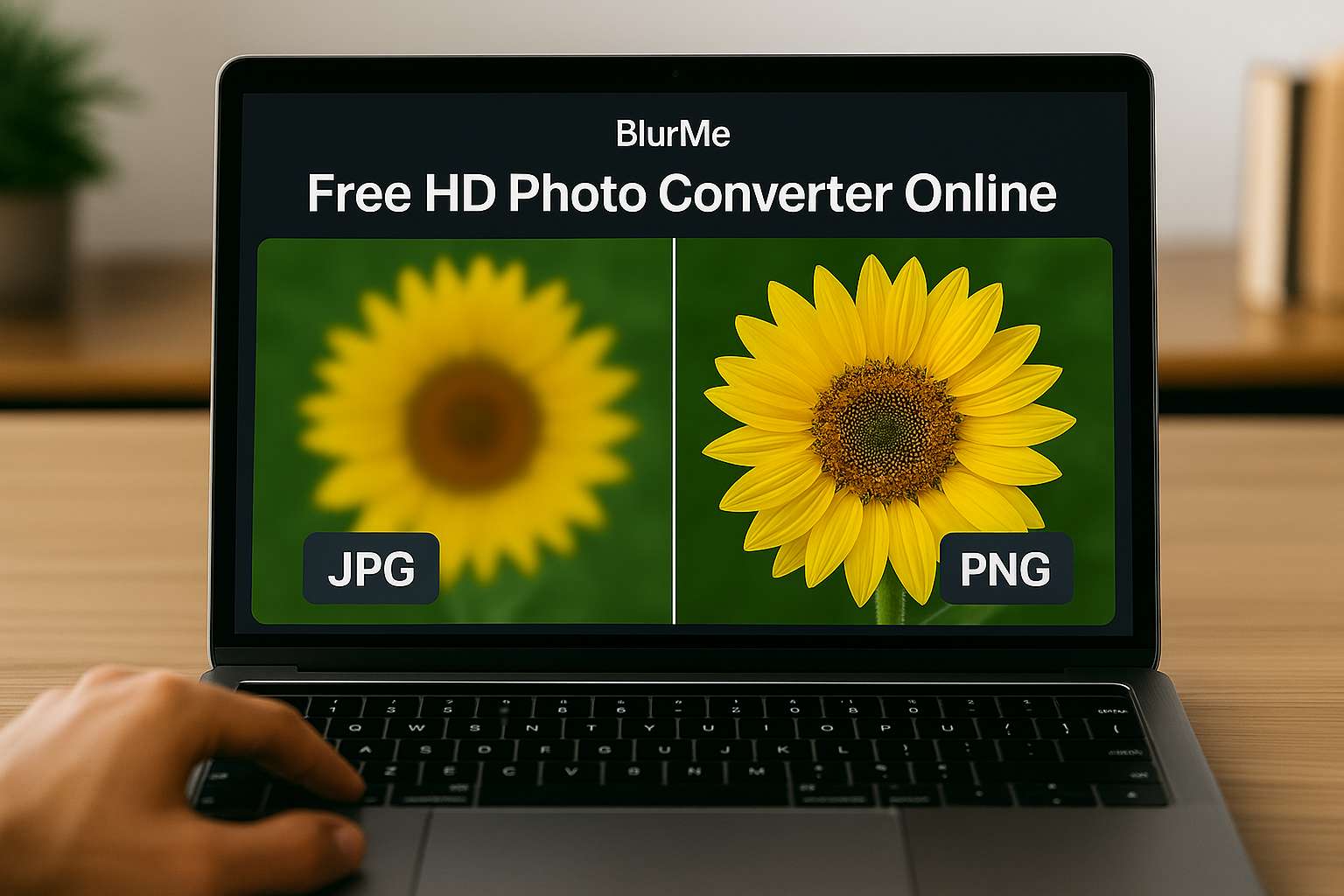 Foto HD convertida usando BlurMe