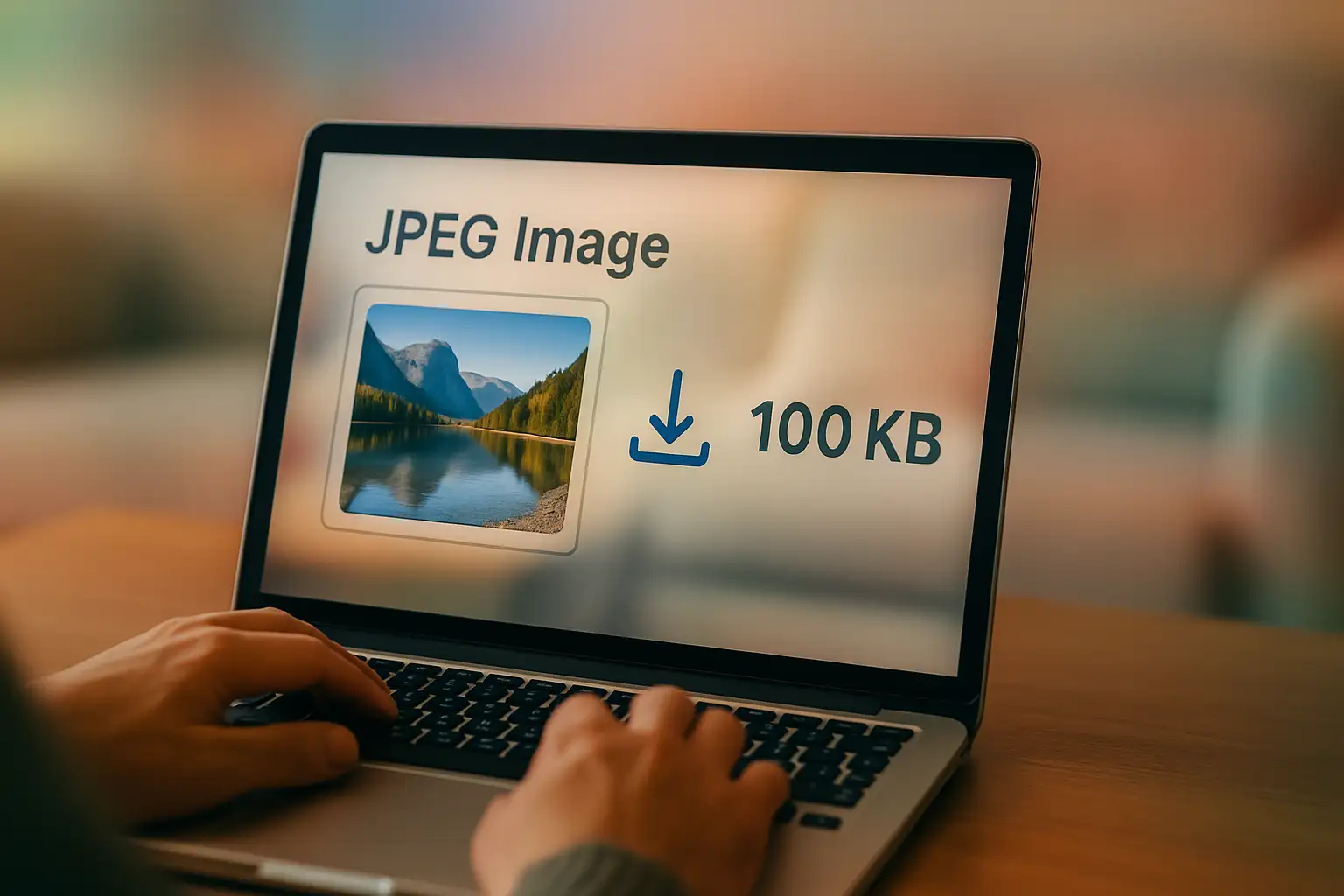 JPG image compressed to 100kb