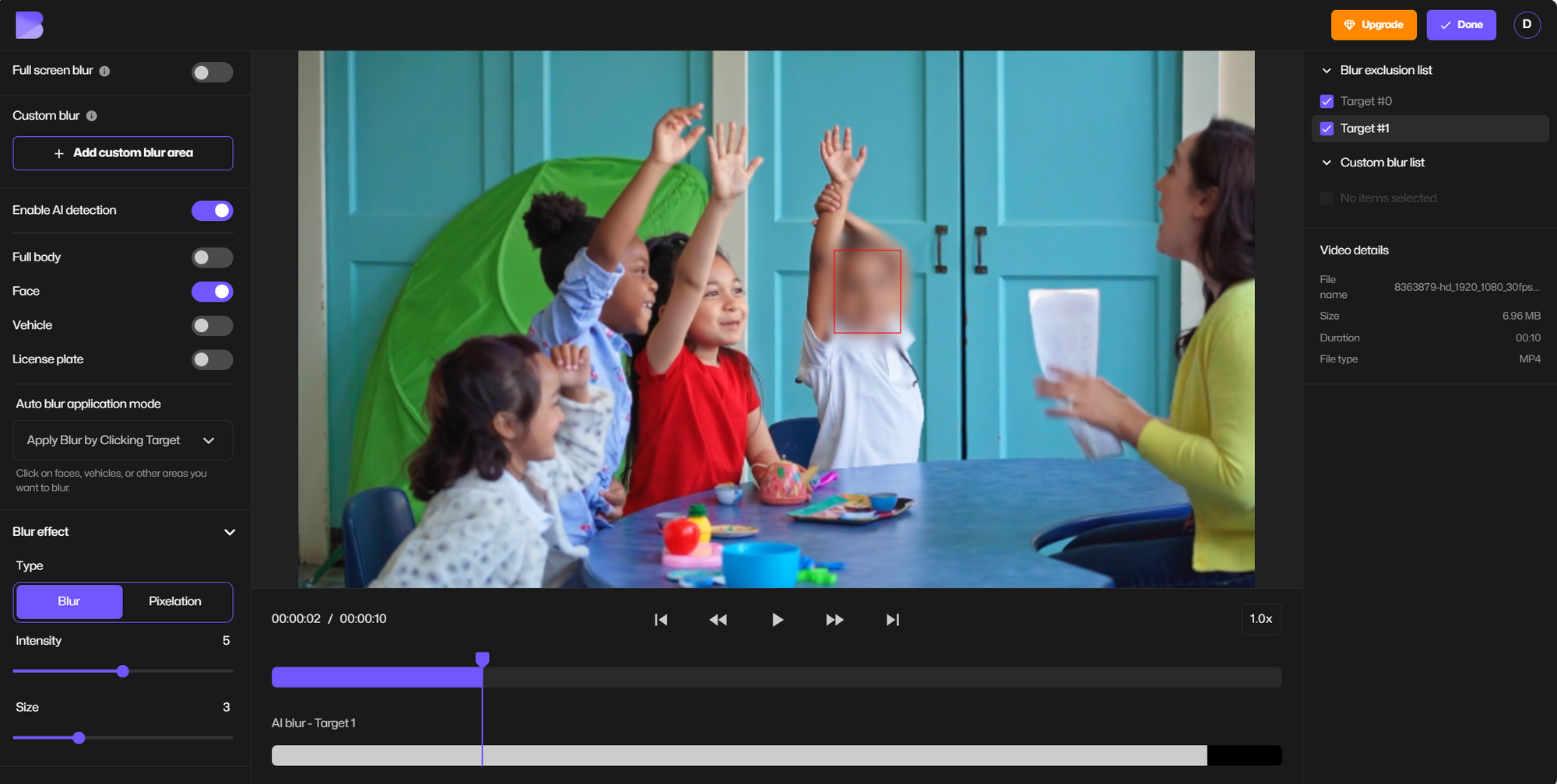Teacher reviewing detected student faces.