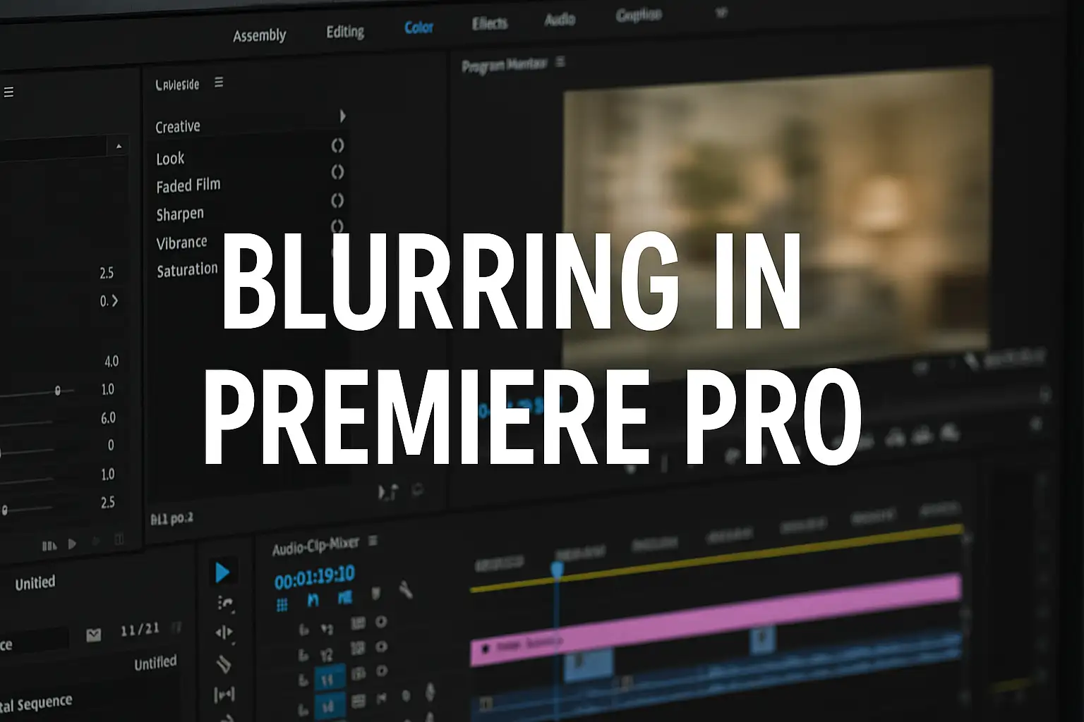 Flou dans Adobe Premiere Pro à l'aide du flou gaussien et du suivi du masque.