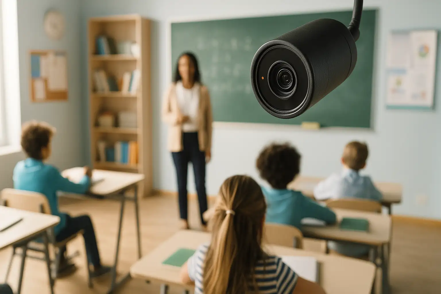 Camera in classroom.