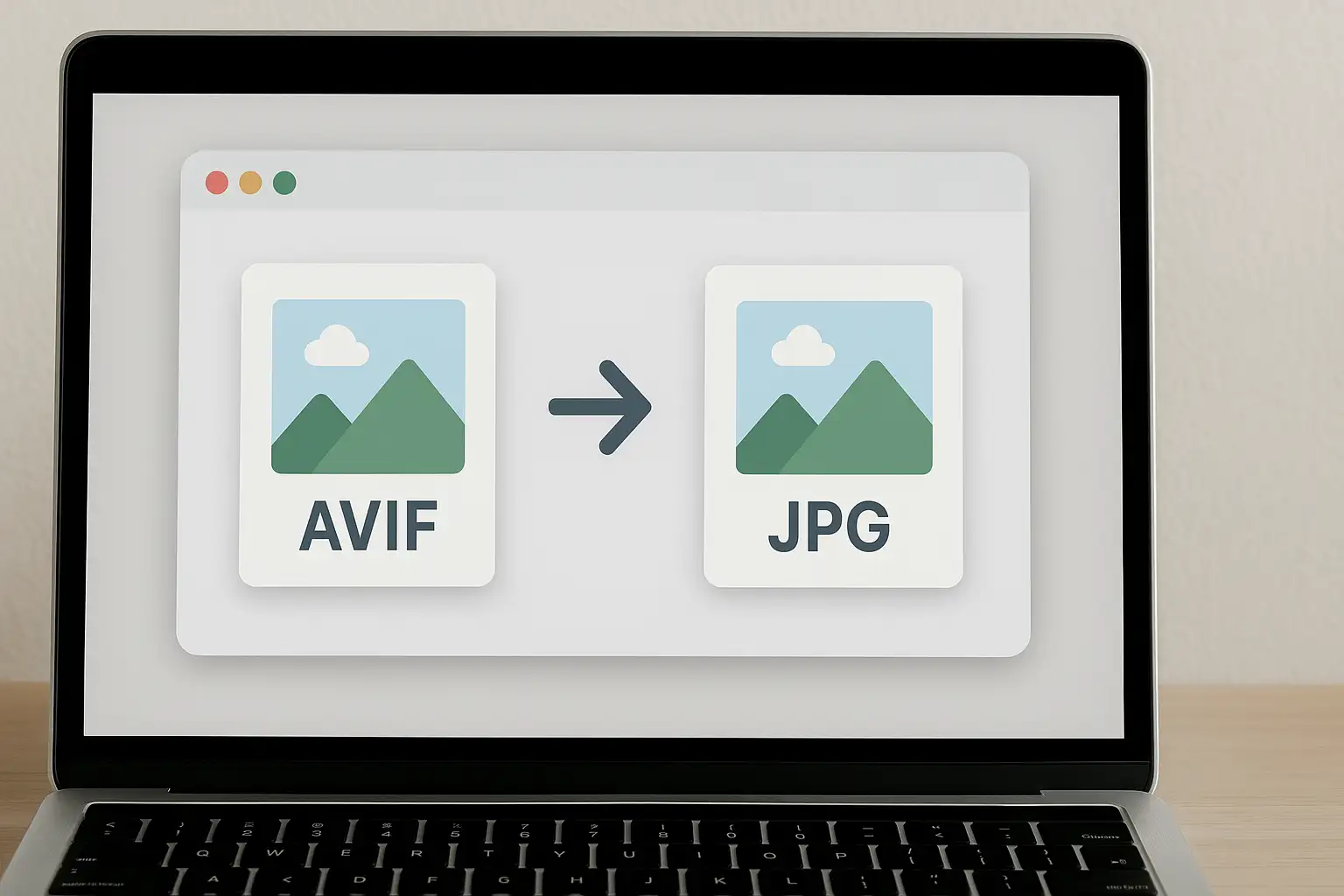 AVIF to JPG converter converting an AVIF file to a high-quality JPG image instantly on BlurMe.