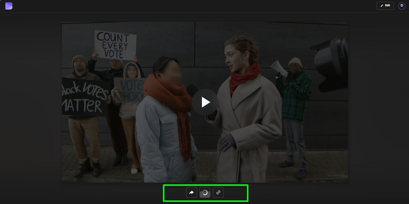 Laden Sie das konvertierte MP4-Video nach der MOV zu MP4 Konvertierung in BlurMe herunter.