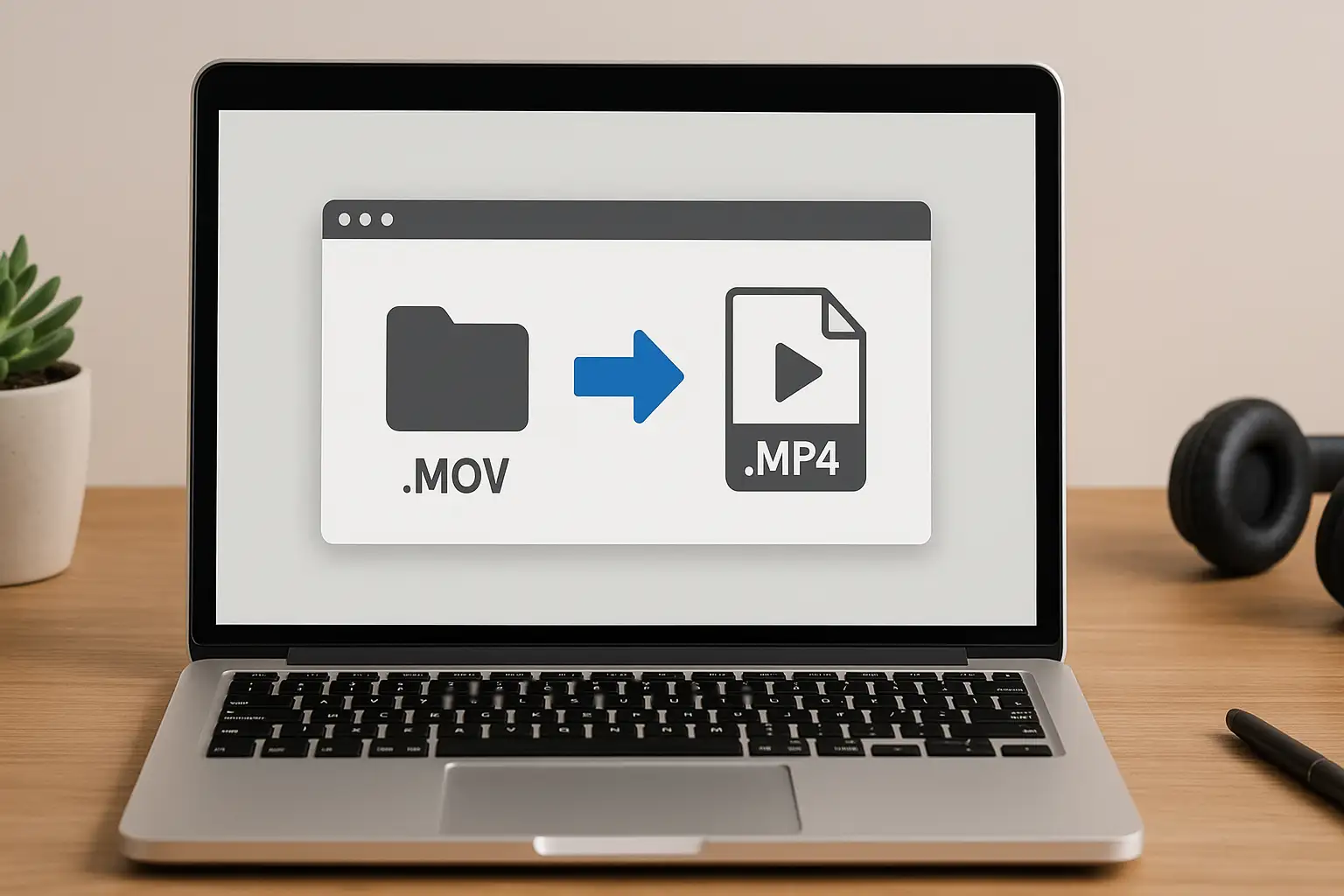 Kostenloser Online MOV zu MP4 Konverter, um .MOV in .MP4 zu konvertieren und die Videodateigröße zu reduzieren.