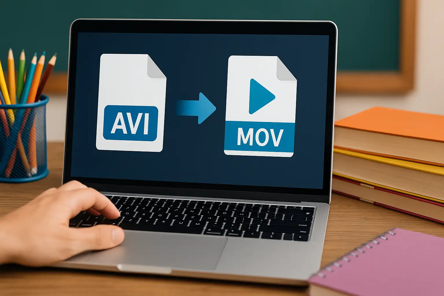 AVI to MOV converter – fast and free online tool to convert .avi files to .mov for Mac, QuickTime, iPhone, and Windows.