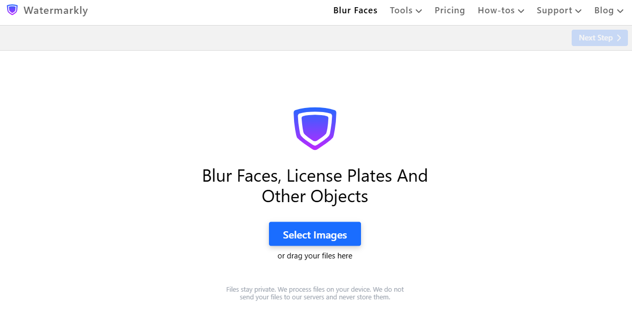 Watermarkly homepage.