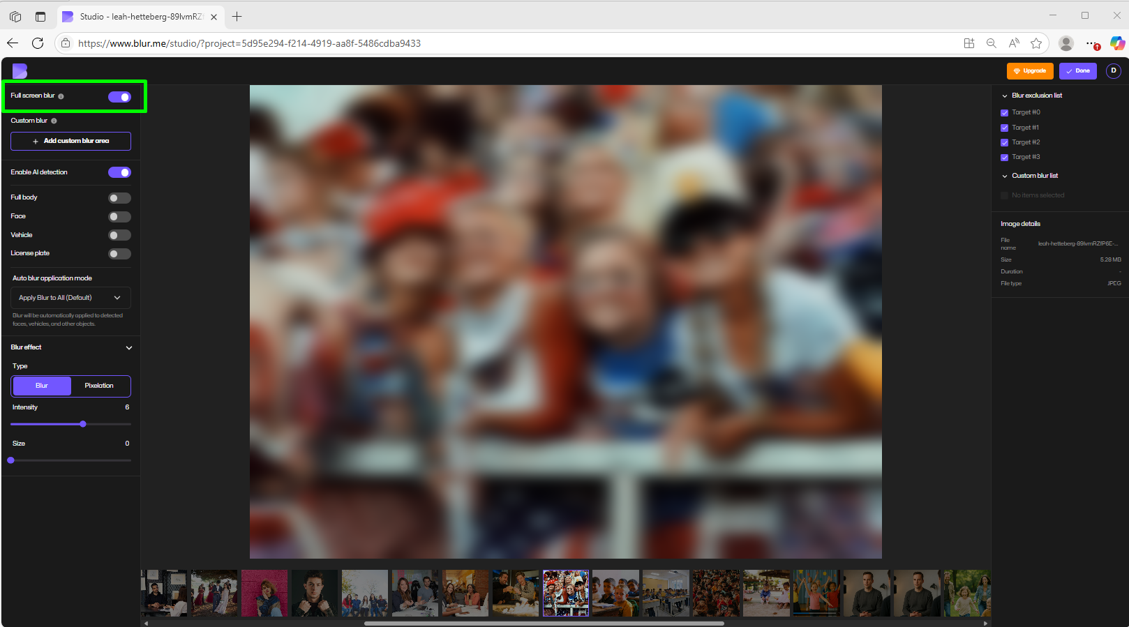 Blurring background of a photo.