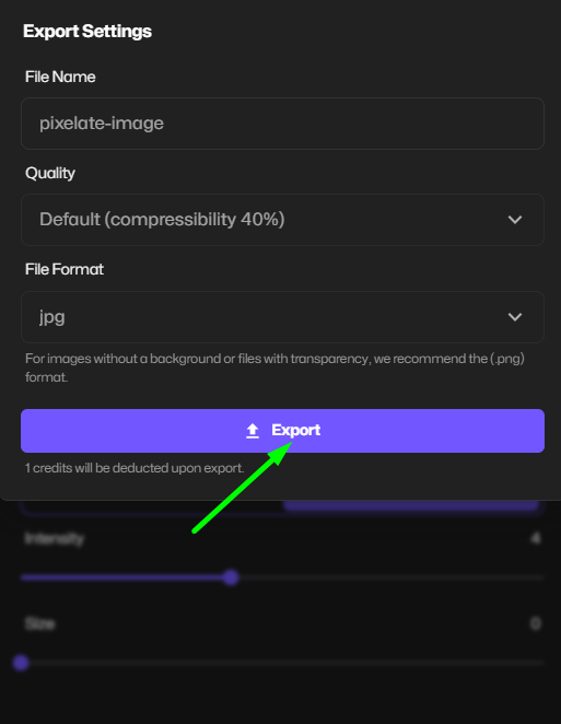 Download pixelated image.