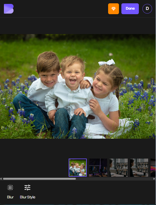 Upload image on BlurMe online pixelation tool on iPhone.