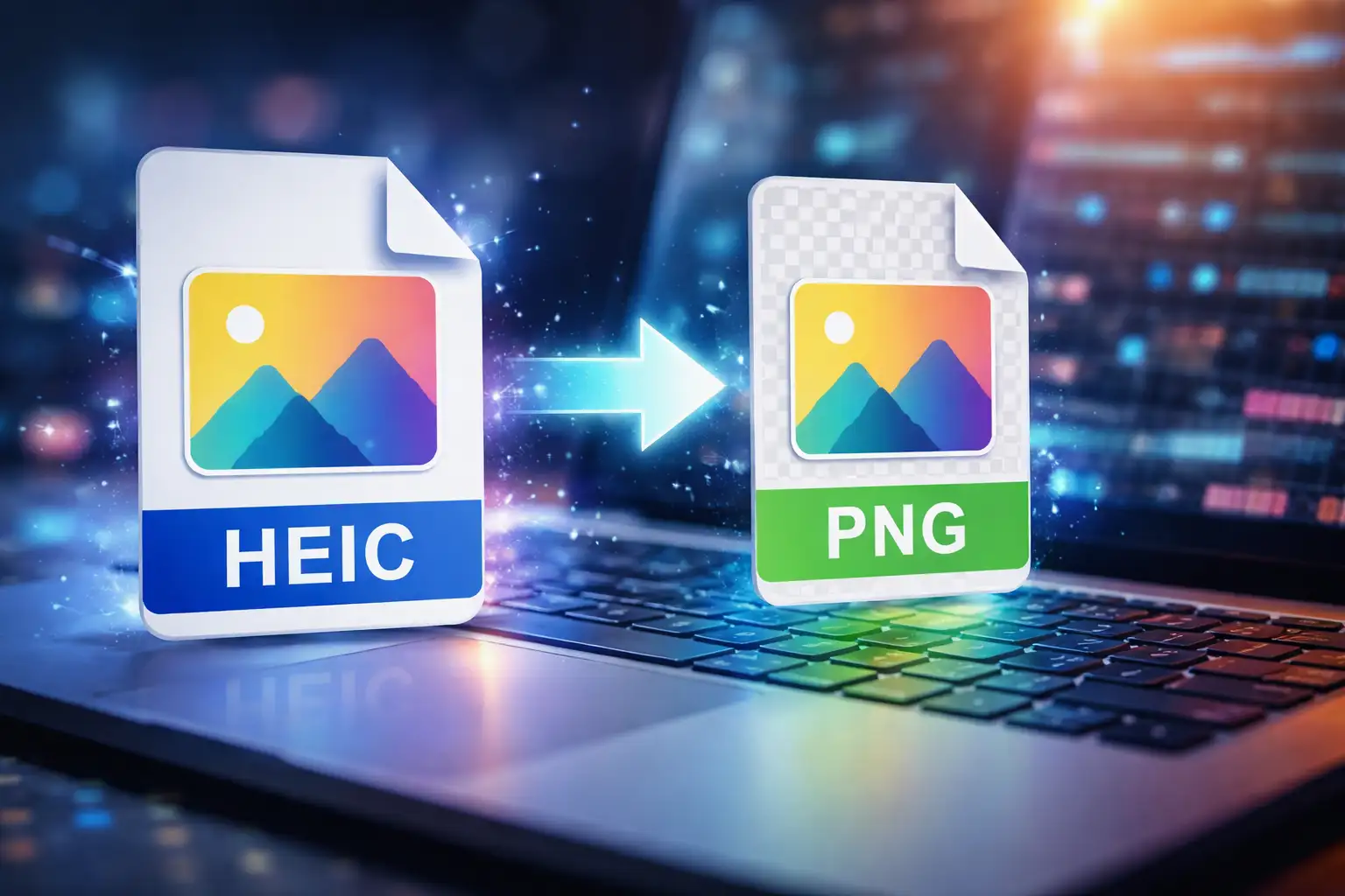 オンラインでBlurMe HEICコンバーターを使ってHEICをPNGに変換。