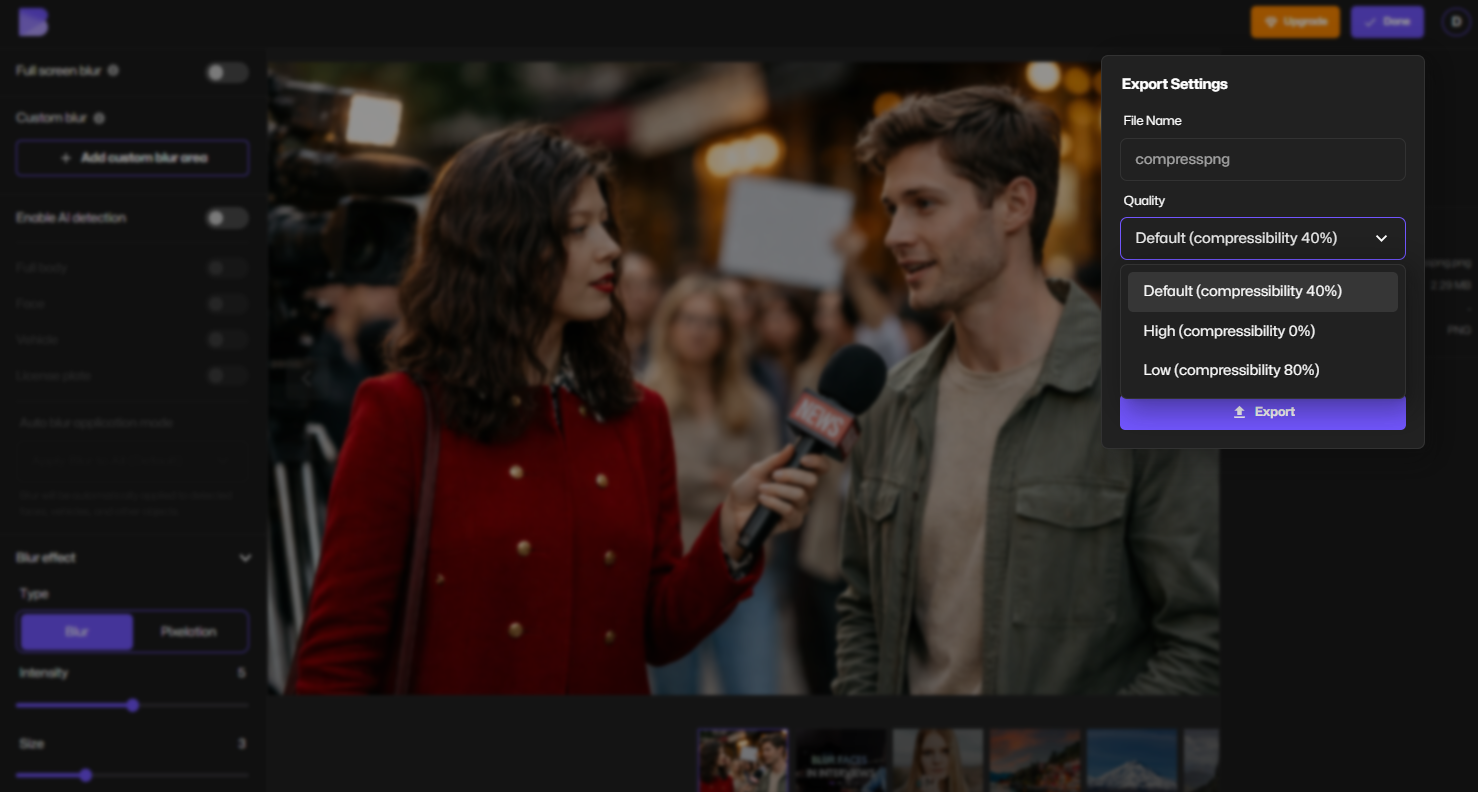 Compressing png image.