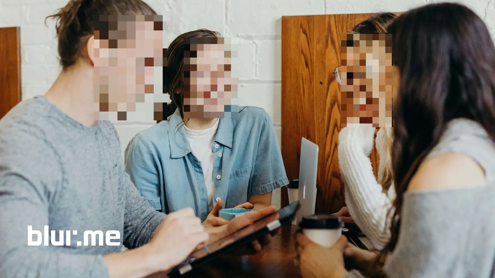 effet de flou mosaïque sur une photo