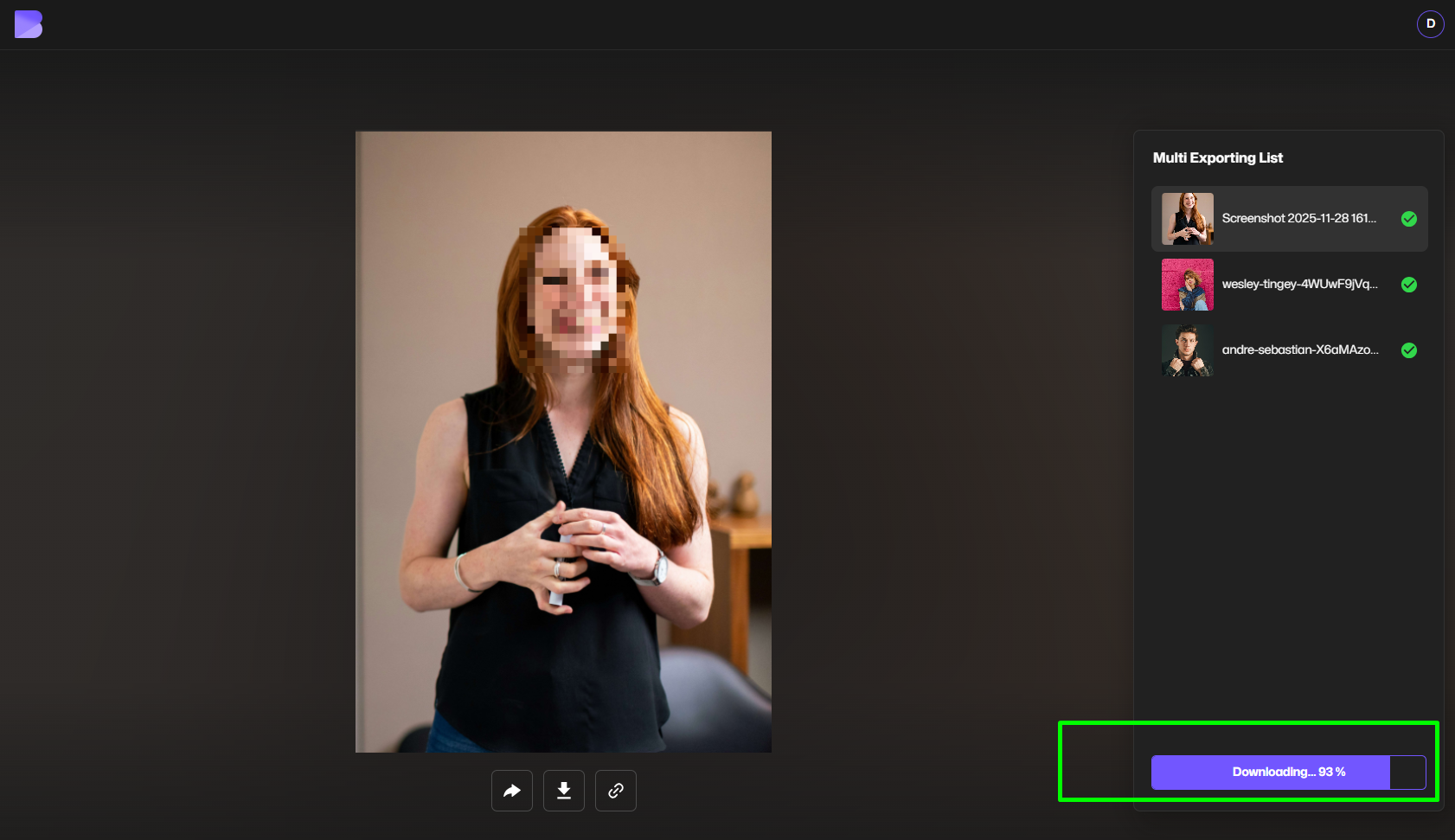 Exporting png images