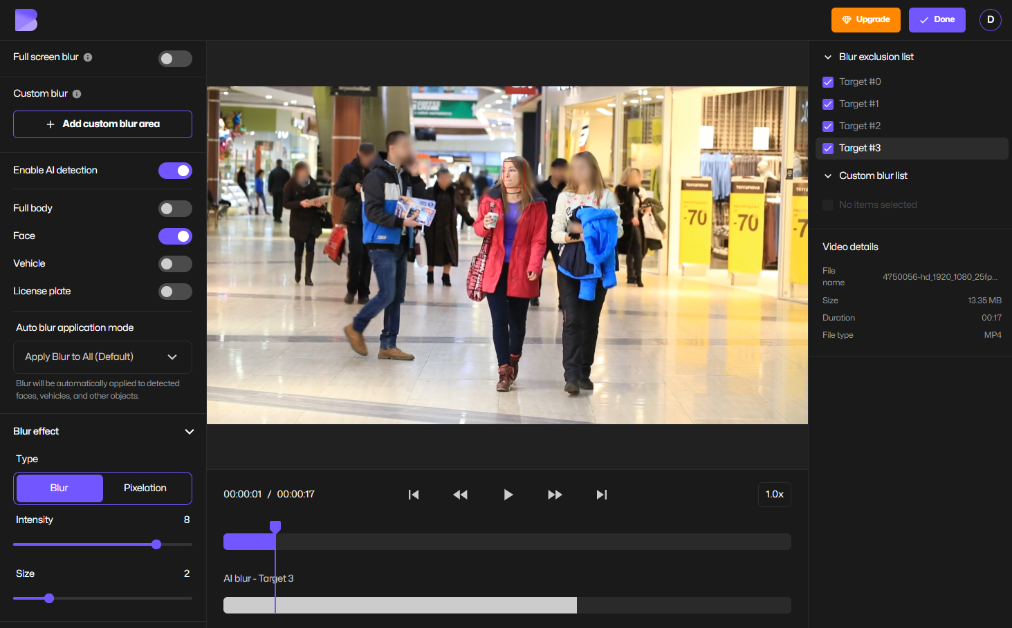 Applying EU GDPR compliance standards to surveillance footage using BlurMe AI.